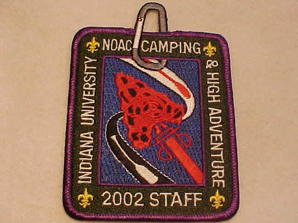 2002 NOAC PATCH, CAMPINGS & HIGH ADVENTURE STAFF, INDIANA UNIV.