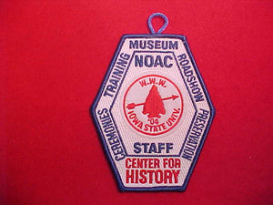 2004 NOAC PATCH, CENTER FOR HISTORY STAFF, BLUE BORDER