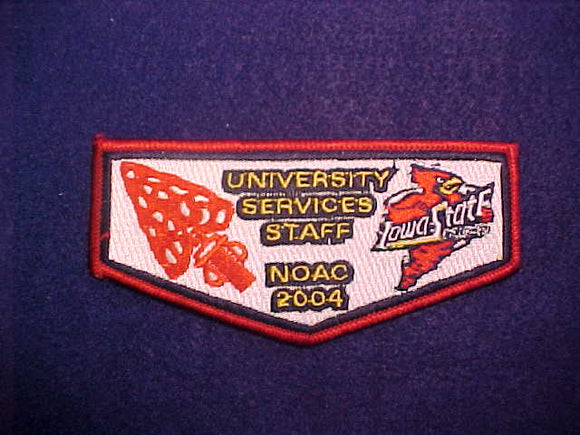 2004 NOAC POCKET FLAP, UNIVERSITY SERVICES STAFF, MULTICOLOR