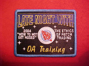 2004 NOAC PATCH, OA TRAINING, THE ETHICS OF PATCH TRADING