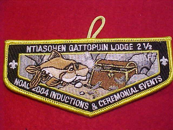 2004 NOAC FLAP, INDUCTIONS & CEREMONIAL EVENTS STAFF, W/ BUTTON LOOP
