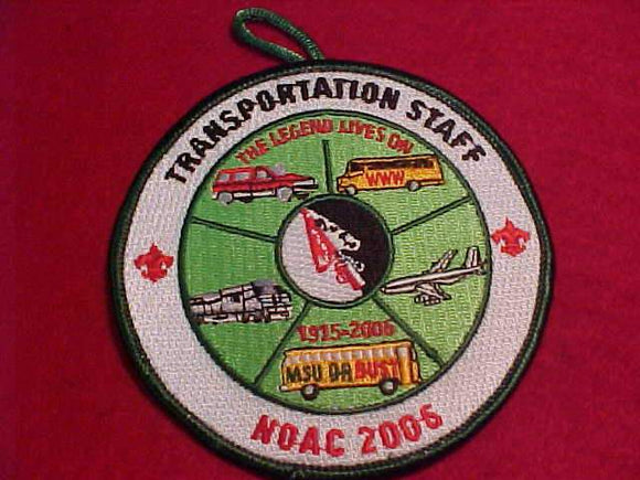 2006 NOAC PATCH, TRANSPORTATION STAFF, MSU OR BUST