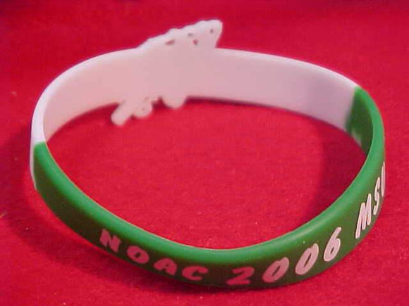 2006 NOAC WRISTBAND/BRACELET, MSU, RUBBER