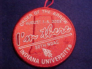 2009 NOAC PATCH, "I'M THERE", INDIANA UNIV.