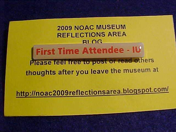 2009 NOAC PIN, FIRST TIME ATTENDEE - IU