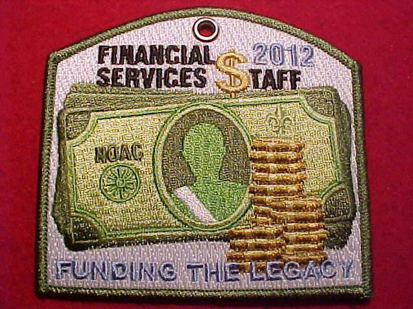 2012 NOAC ID PATCH, FINANCIAL SERVICES STAFF, GREEN BDR.