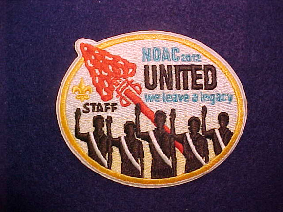 2012 NOAC PATCH, STAFF, NO BUTTON LOOP