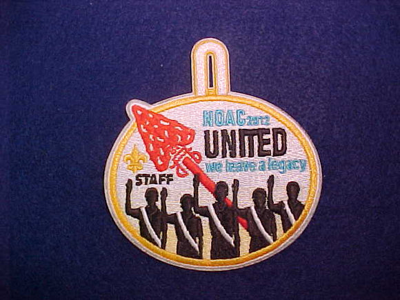 2012 NOAC PATCH, STAFF WITH BUTTON LOOP