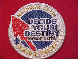 2018 NOAC PATCH, NATIONAL CHAIR JAMES S. TURLEY