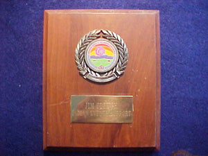 1979 NOAC AWARD PLAQUE, INDIAN EVENTS SUPPORT