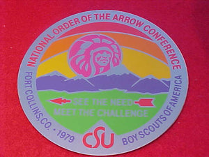 1979 NOAC EMBLEM, METAL, 81MM DIAMETER