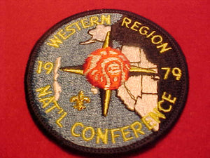 1979 NOAC PATCH, WESTERN REGION, W/ STATE OUTLINES