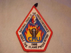 1986 NOAC PATCH, W/ BUTTON LOOP