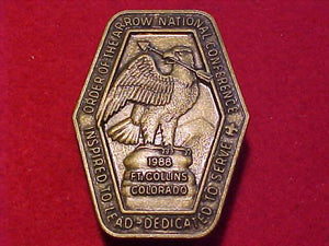 1988 NOAC BELT BUCKLE, FT. COLLINS, COLORADO, BRASS