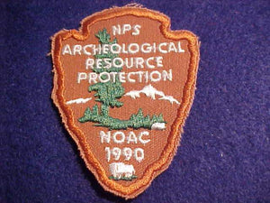 1990 NOAC PATCH, NATIONAL PARK SERVICE, ARCHEOLOGICAL RESOURCE SERVICE