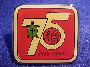 1990 NOAC PIN, 75TH ANNIV., METAL