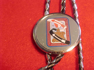 1990 NOAC BOLO, BLACK & SILVER LEATHER STRING