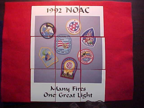 1992 NOAC TRADING CARD SET, (9 CARDS)