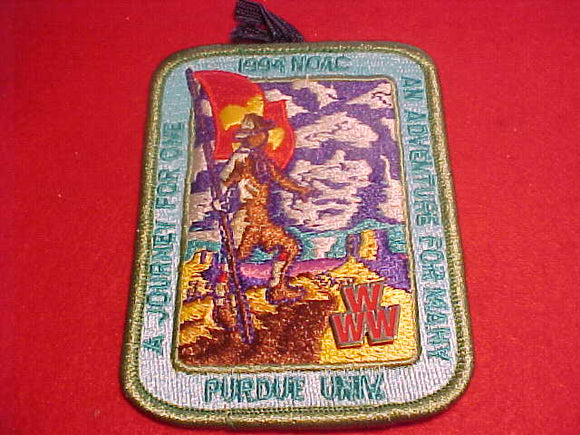 1994 NOAC PATCH & PIN, PATCH W/ BUTTON LOOP, PARTICIPATION PIN ATTACHED