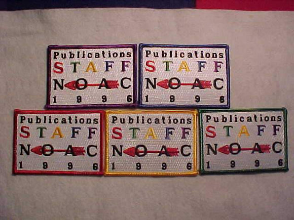 1996 NOAC PATCH SET (5), PUBLICATIONS STAFF