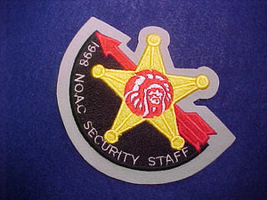 1998 NOAC PATCH, SECURITY STAFF, CHENILLE