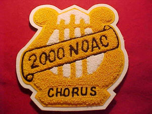 2000 NOAC JACKET PATCH, CHORUS, CHENILLE