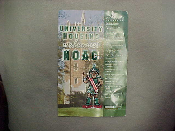 2006 NOAC MSU HOUSING SPARTY PATCH ON CARD