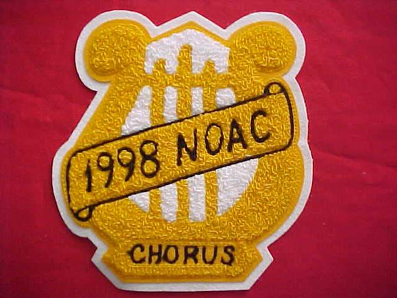 1998 NOAC JACKET PATCH, CHORUS, CHENILLE
