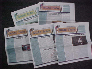 2004 NOAC NEWSPAPERS, "NOAC TODAY", COMPLETE SET OF 5 ISSUES, JULY 31 - AUG. 4, 2004