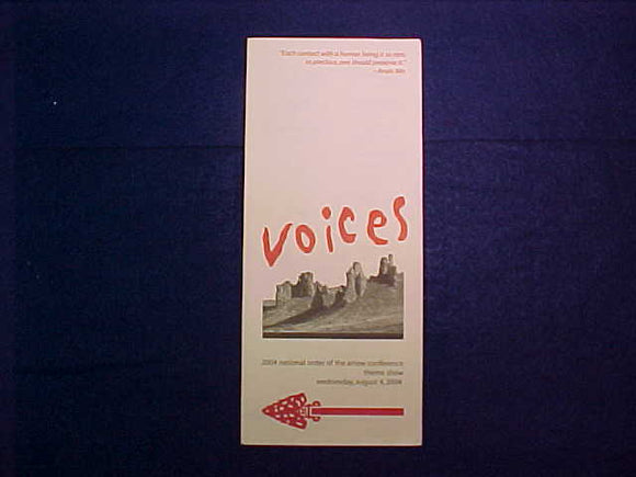 2004 NOAC VOICES THEME SHOW PROGRAM