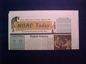 2004 "NOAC TODAY" NEWSPAPER 8/3/04