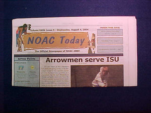 2004 "NOAC TODAY" NEWSPAPER 8/4/04