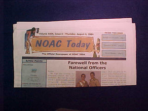 2004 "NOAC TODAY" NEWSPAPER 8/6/04