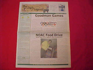2006 NOAC NEWSPAPER, "THE DAILY LEGEND", 8/1/06