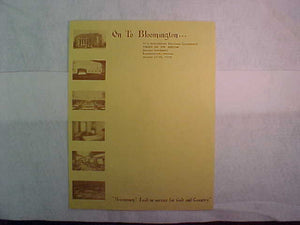 1956 NOAC LETTERHEAD "ON TO BLOOMINGTON", 8.5X11"