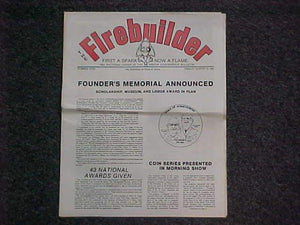 1981 NOAC NEWSLETTER, THE FIREBUILDER