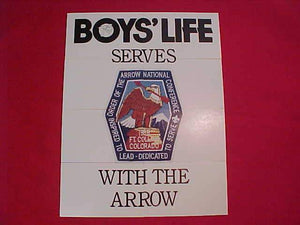 1988 NOAC BOYS' LIFE POSTER/PUZZLE, 8 CARDS, FINISHED SIZE 8 1/2 X 11"