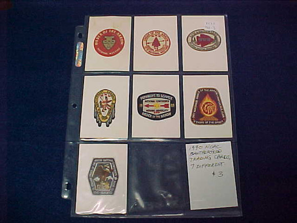 1990 NOAC BROTHERHOOD TRADING CARDS, 7 DIFFERENT
