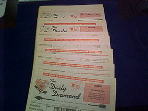 1990 NOAC "THE DAILY DIAMOND" BULLETINS, COMPLETE SET OF 6