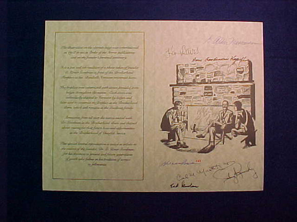 1998 NOAC VISIONS OF THE FOUNDER PROGRAM WITH 7 AUTOGRAPHS