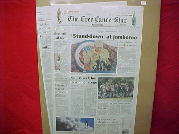 2005 NJ, Free Lance-Star newspaper 7/27/05