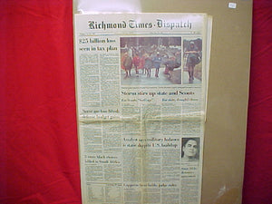 1985 NJ Richmond Times-Dispatch newspaper 7/26/85