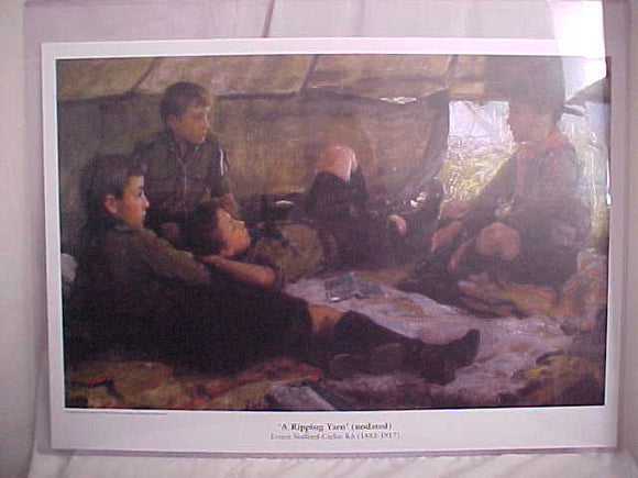 HIGH QUALITY PRINT OF U.K. SCOUT PAINTING, 