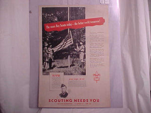 WORLD WAR II POSTER, TOLEDO, OHIO, BSA, 25 X 17"