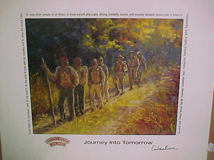 PRINT "JOURNEY INTO TOMORROW", SIGNED BY RIVERA