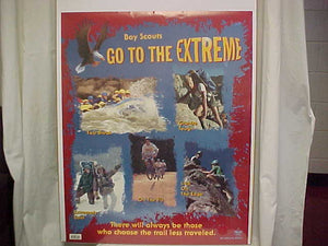 BSA POSTER "BOY SCOUTS GO TO THE EXTREME", 30X24"