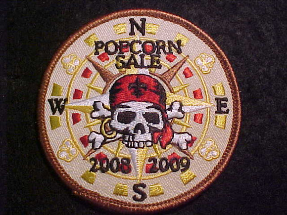 2008-2009 POPCORN SALE PATCH, PIRATE DESIGN