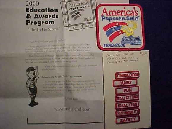 TRAIL'S END POPCORN PATCH + 7 SEGMENTS, EDUCATION & AWARDS PROGRAM, 2000