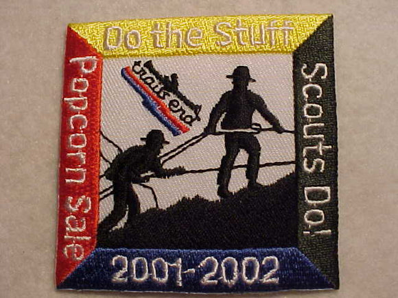 TRAIL'S END POPCORN PATCH, , 2001-2002, DK. BLUE BEHIND DATE