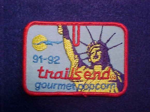 1991-92 TRAIL'S END POPCORN PATCH
